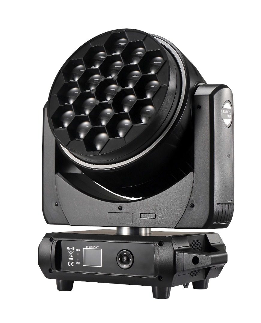 19pcs 40W RGBW 4in1 Bee Eye LED moving head ZOOM and Rotation light